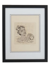 LTD AMERICAN WOMAN ETCHING BY ROY LICHTENSTEIN SIGNED
