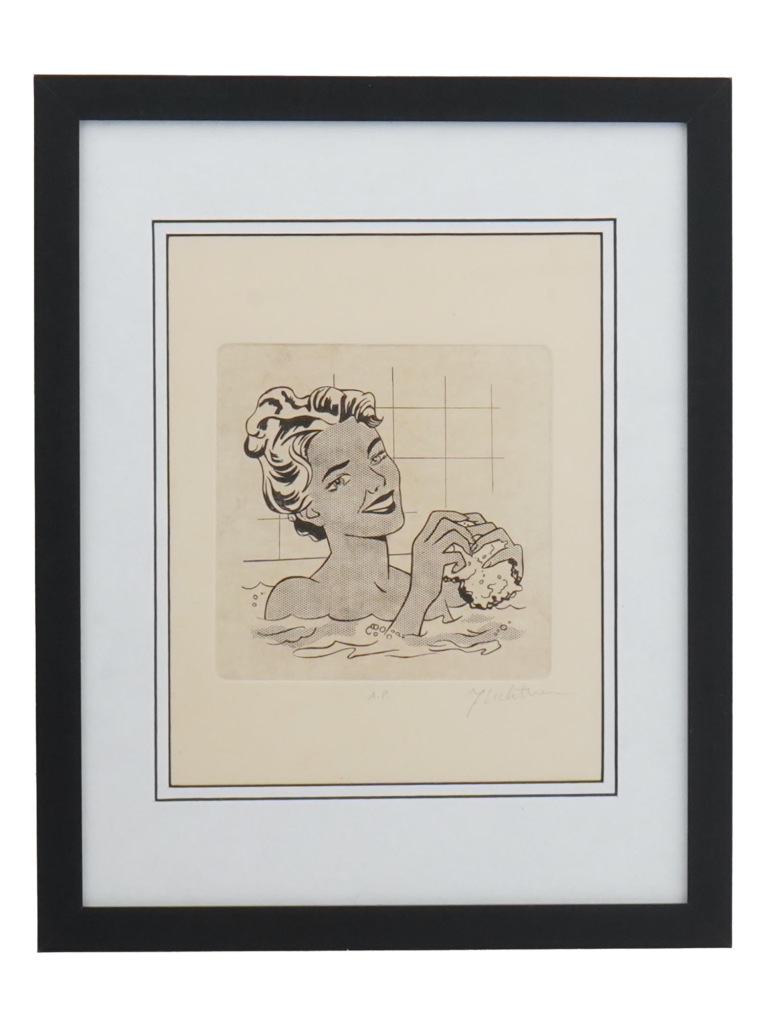 LTD AMERICAN WOMAN ETCHING BY ROY LICHTENSTEIN SIGNED (1 of 5)