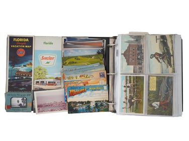665 ANTIQUE AND VINTAGE AMERICAN FLORIDA POSTCARDS