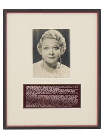 SOPHIE TUCKER AMERICAN SINGER ACTRESS BW PHOTO SIGNED