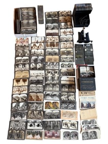 LARGE COLLECTION 425 KEYSTONE STEREOVIEW AND STEREOSCOPE