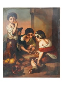 AFTER BARTOLOME ESTEBAN MURILLO PAINTING CHILDREN PLAYING