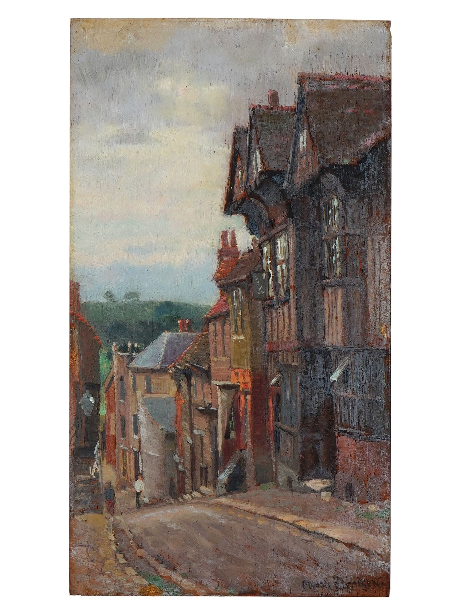 BRITISH PAINTING BY BROOK HARRISON STREET SCENE (1 of 4)