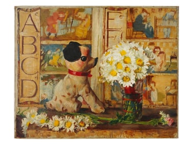AMERICAN OIL STILL LIFE PAINTING BY ANNIE TOMLINSON