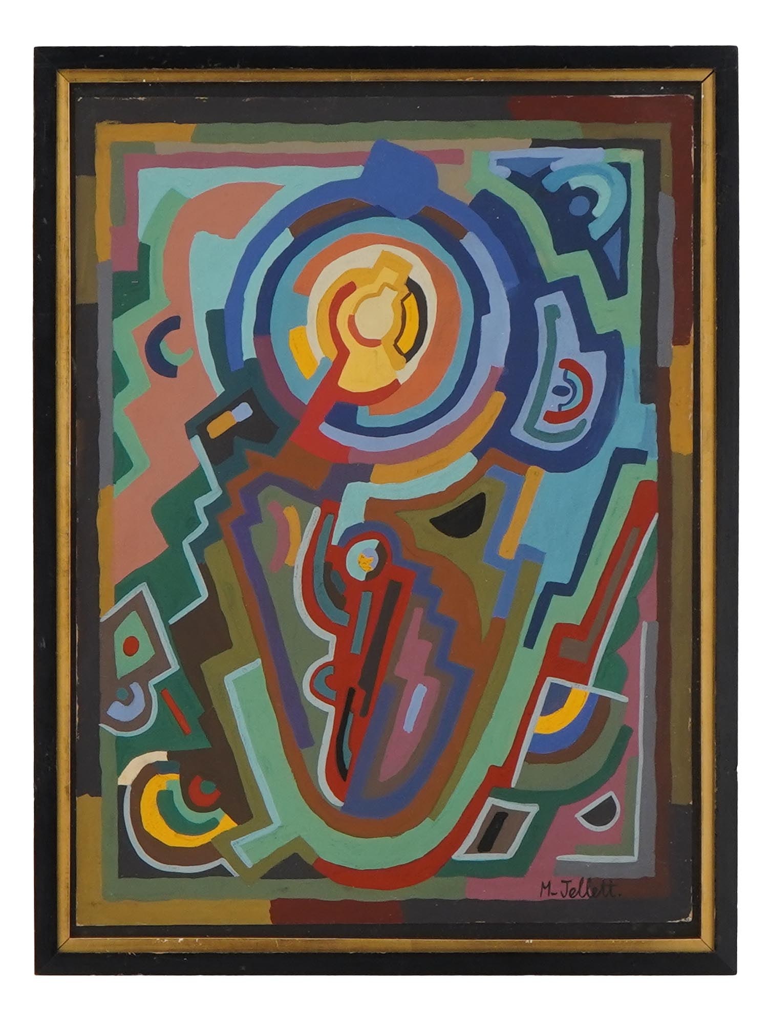 ABSTRACT GOUACHE PAINTING SIGNED MARY H JELLETT (1 of 4)