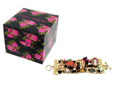 BETSEY JOHNSON PARIS INSPIRED BRACELET WITH RHINESTONES