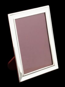 SPANISH CUNILL STERLING SILVER AND WOOD PICTURE FRAME