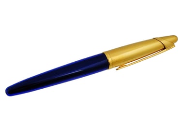 WATERMAN EDSON SAPPHIRE BLUE 18K GOLD FOUNTAIN PEN