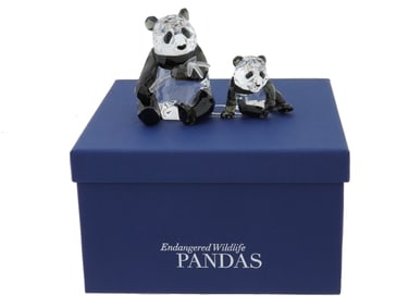 SWAROVSKI CRYSTAL ENDANGERED WILDLIFE PANDAS IOB COA
