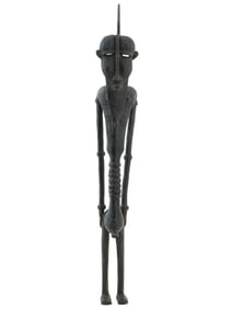 WEST AFRICAN DOGON TRIBE BRONZE MALE FIGURINE