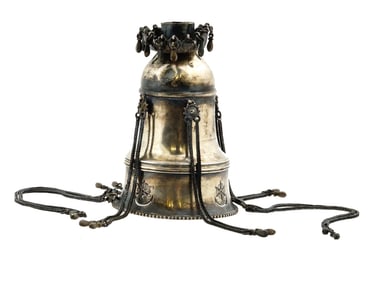 ANTIQUE ISLAMIC QAJAR EMPIRE SILVER HOOKAH HEAD