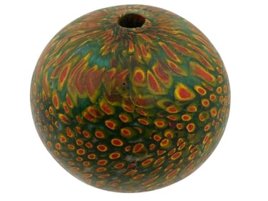 LARGE ANCIENT INDONESIAN MOSAIC GLASS BEAD 500 TO 100AD