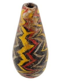 LARGE ANCIENT ROMAN DROP SHAPED MOSAIC GLASS BEAD