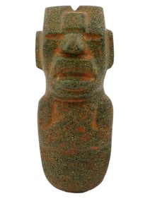 ANCIENT PRE COLUMBIAN MESOAMERICAN HARD STONE IDOL