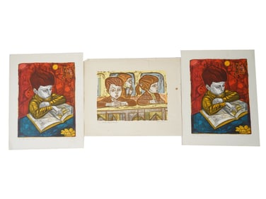 IRVING AMEN AMERICAN COLOR LITHOGRAPHS OF CHILDREN