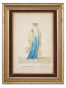 ANTIQUE LITHO BY GODEFROY ENGELMANN OLYMPIE TRAGEDY