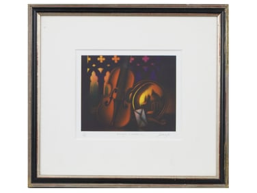 LAURENT SCHKOLNYK MEZZOTINT ENGRAVING HOMAGE A VIVALDI