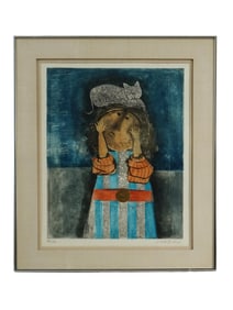 VINTAGE BOLIVIAN RODO BOULANGER LIMITED ED LITHOGRAPH