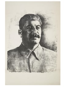 SOVIET LITHOGRAPH JOSEPH STALIN BY ISAAK BRODSKY 1938