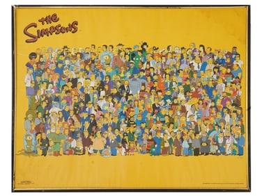 LARGE POSTER W SIMPSONS CHARACTERS BY MATT GROENING
