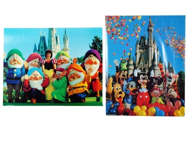 VINTAGE DISNEYLAND POSTERS SNOW WHITE MICKEY MOUSE