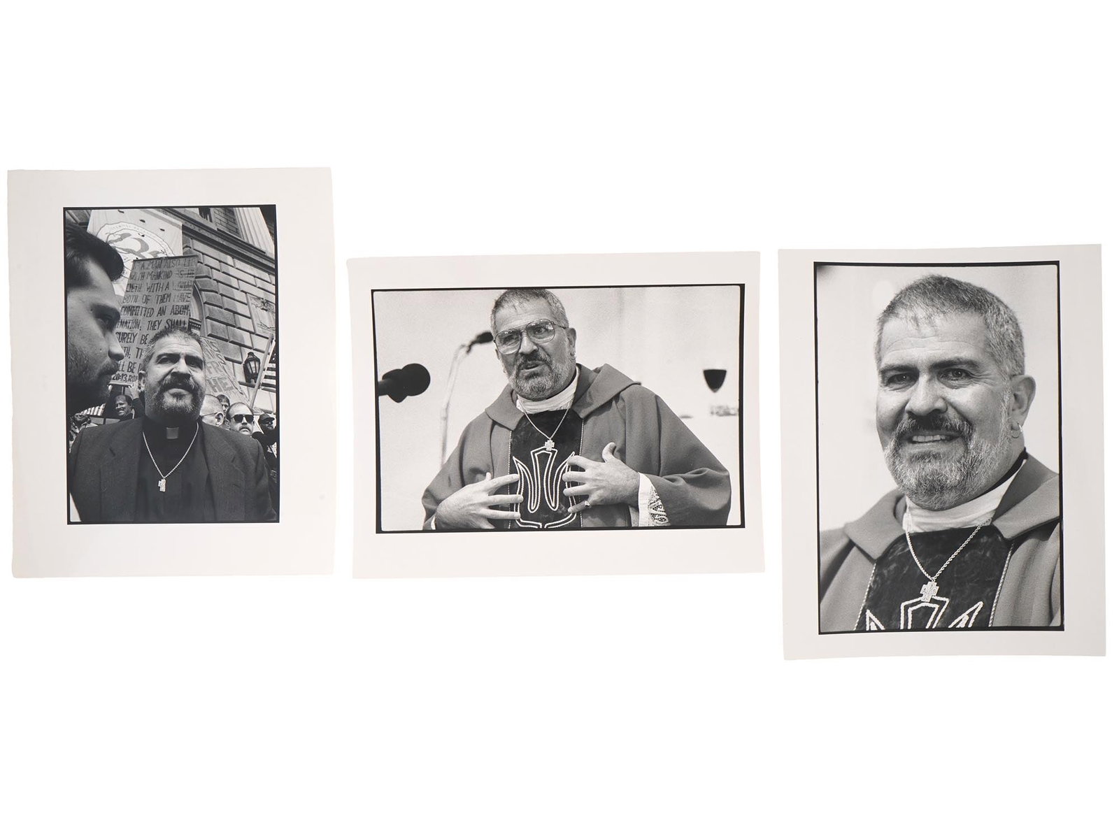 VINTAGE AMERICAN PHOTOS OF TROY DEROY PERRY 1990S: Three vintage American photos of Troy Deroy Perry, an American cleric and the founder of the Metropolitan Community Church, with a ministry with the lesbian, gay, bisexual, and transgender communities