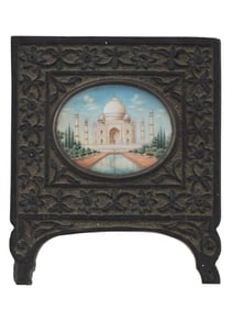 VINTAGE ANGLO INDIAN TAJ MAHAL MINIATURE PAINTING