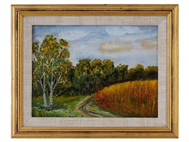 EUROPEAN SCHOOL EXPRESSIONIST LANDSCAPE OIL PAINTING