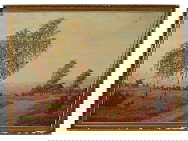 20TH CENTURY RURAL LANDSCAPE OIL PAINTING FRAMED