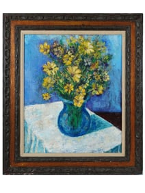 MODERNIST STILL LIFE OIL PAINTING SIGNED BY ARTIST