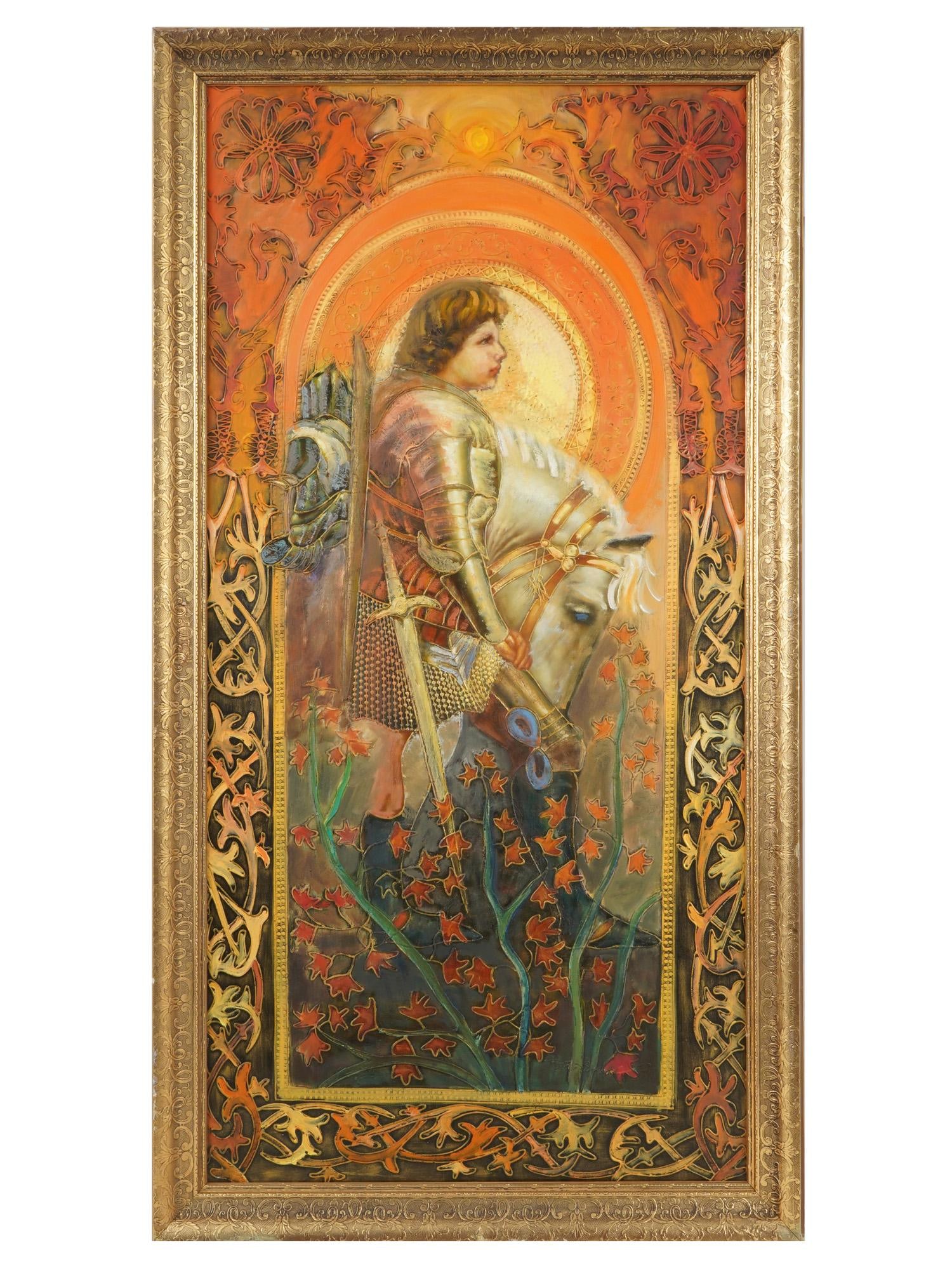 PORTRAIT OF SIR GALAHAD OIL PAINTING SIGNED BY ARTIST (1 of 4)