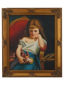 VINTAGE CANADIAN OIL ON CANVAS PORTRAIT PAINTING