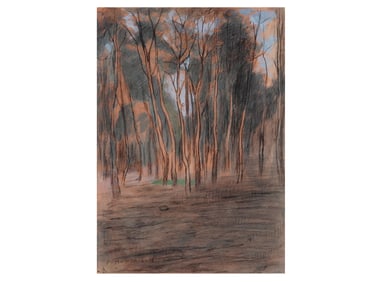 AFTER PIET MONDRIAN DUTCH LANDSCAPE PASTEL PAINTING