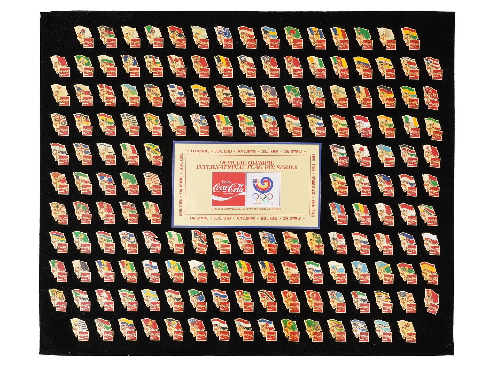 COCA COLA OLYMPIC INTERNATIONAL FLAG PIN SERIES 1983 (1 of 6)