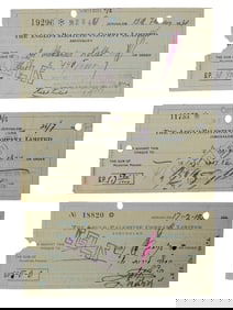 VINTAGE BANK CHECKS FROM ANGLO PALESTINE COMPANY 1930S