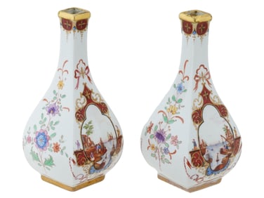 PORCELAIN VASES IN MANNER DRESDEN HELENA WOLFSOHN