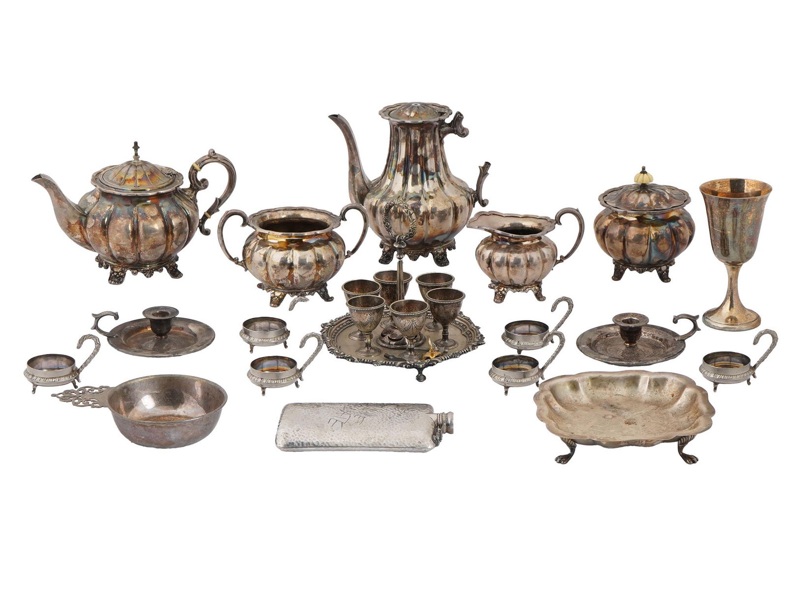 COLLECTION OF SILVER PLATED COFEE TEA SERVICE SET (1 of 14)