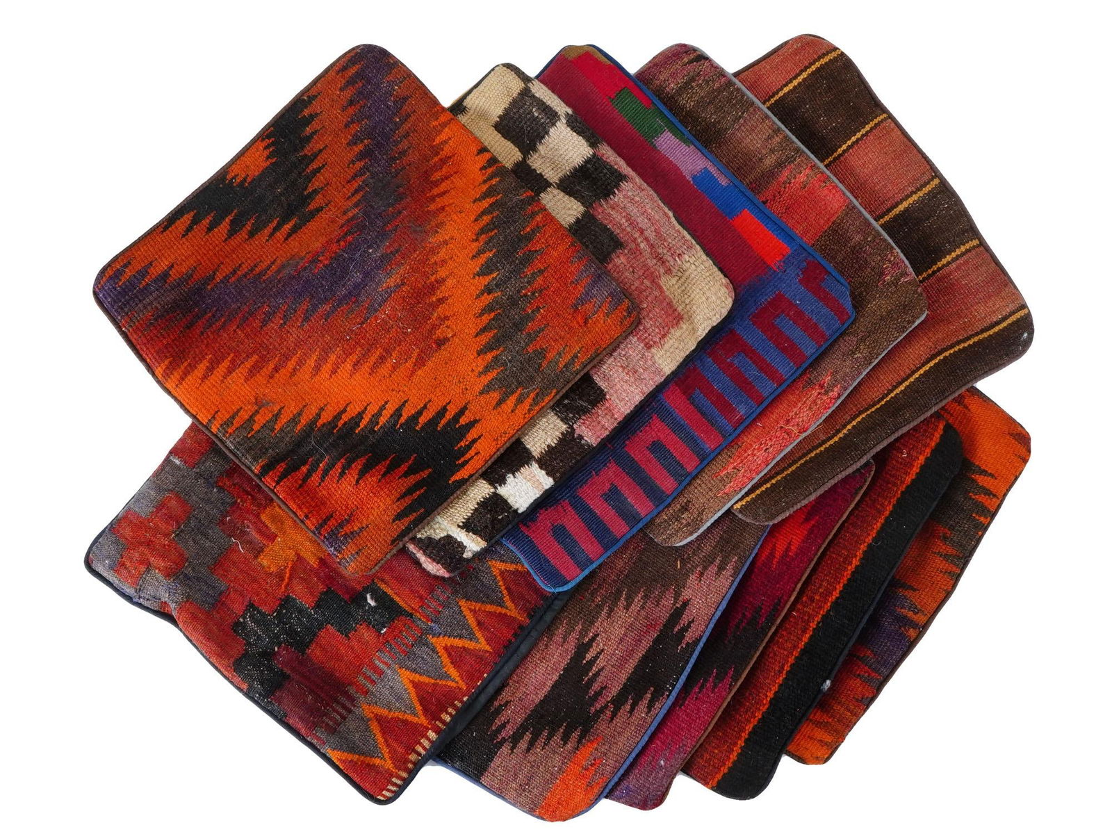 COLLECTION OF 10 VTG AFGHAN KILIM PILLOW CASES (1 of 4)