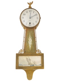 ANTIQUE AMERICAN SESSION BANJO CLOCK CA 1920S