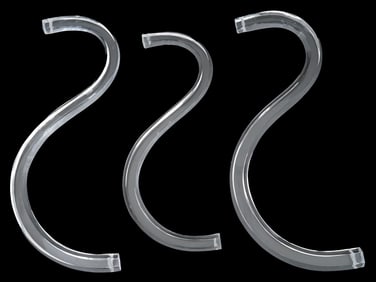 COLLECTION OF S SHAPED CLEAR CLASS PIECES FOR DECOR