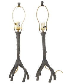 VINTAGE WROUGHT IRON TREE BRANCHES LAMPS