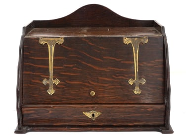 ANTIQUE ENGLISH WOODEN LAP DESK LETTER HOLDER