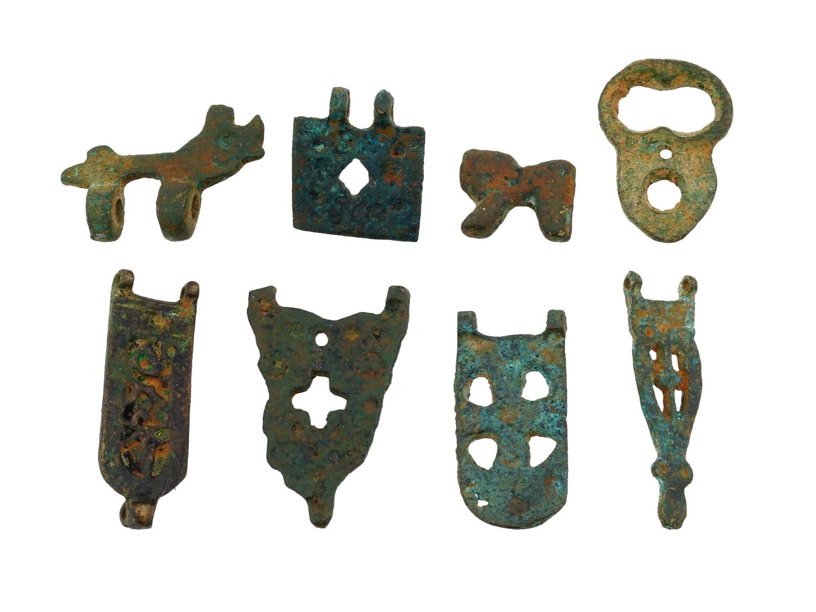 COLLECTION OF 8 ANCIENT ROMAN EMPIRE BRONZE BUCKLES (1 of 9)