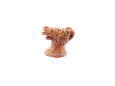 ANCIENT HAND CARVED STONE HORSE AMULET SEAL PENDANT