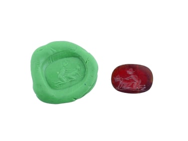CARVED STONE INTAGLIO ANCIENT ROMAN EROTIC SCENE