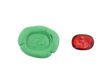 CARVED STONE INTAGLIO ANCIENT ROMAN EROTIC SCENE