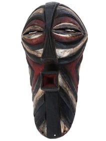 CENTRAL AFRICAN CONGO SONGYE WOODEN KIFWEBE MASK