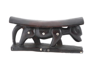 EAST AFRICAN BURUNDI CARVED WOOD SCULPTED HEADREST