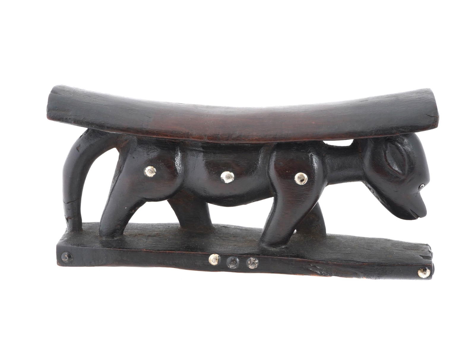 EAST AFRICAN BURUNDI CARVED WOOD SCULPTED HEADREST (1 of 5)