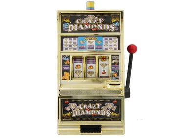 VINTAGE CRAZY DIAMONDS SLOT MACHINE SAVINGS BANK